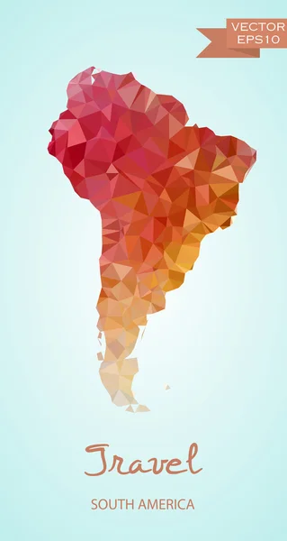 Poligonal Latin Amerika Haritası