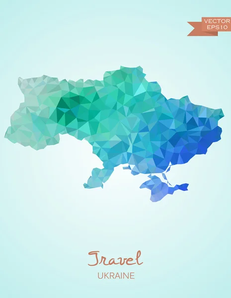 Düşük Poli Ukrayna Haritası