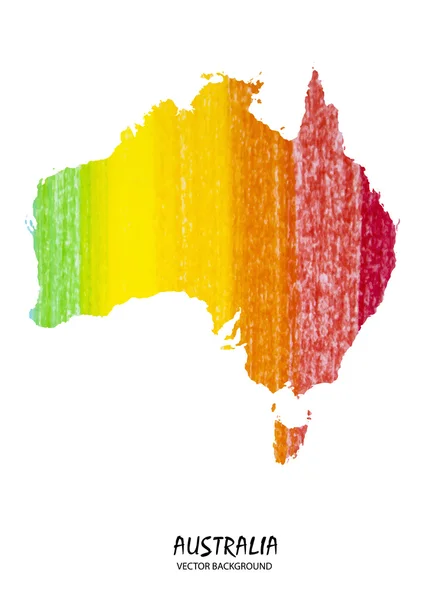 Penna stroke karta över Australien — Stock vektor