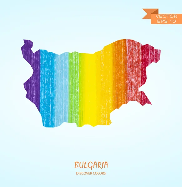 Mapa de acuarela de Bulgaria — Vector de stock