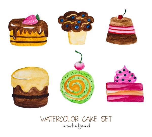 Set de bonbons aquarelle — Image vectorielle