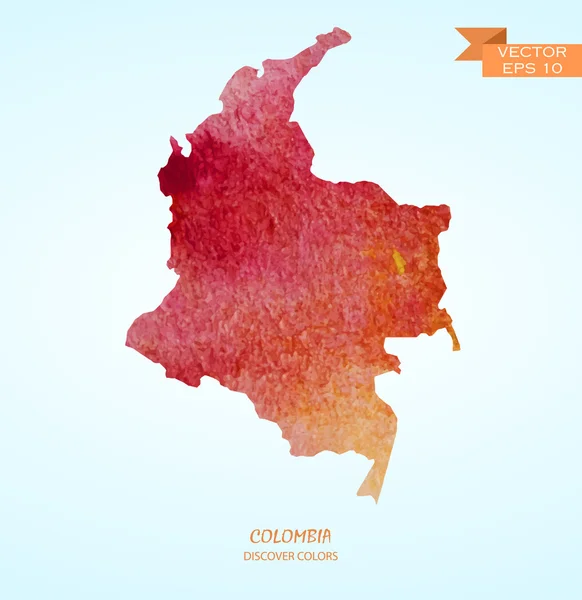 Suluboya Kolombiya Haritası — Stok Vektör