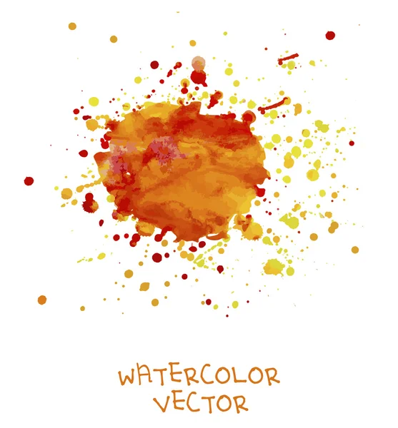 Watercolor splashes on the white — Stock Vector