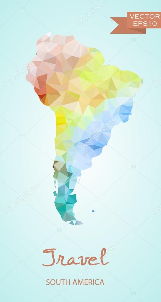 Polygonal map of Latin America