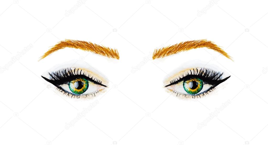 Hermosos ojos de mujer vector, gráfico vectorial © superson imagen