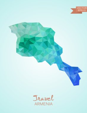 Ermenistan'ın düşük Poli harita
