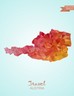 Avusturya düşük Poli Haritası