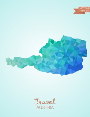 Avusturya düşük Poli Haritası