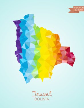 Bolivya Haritası düşük Poli