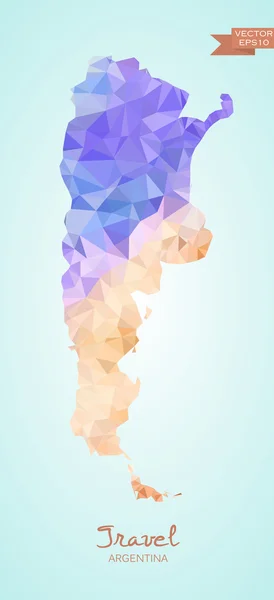 Poly mapa de Argentina — Archivo Imágenes Vectoriales