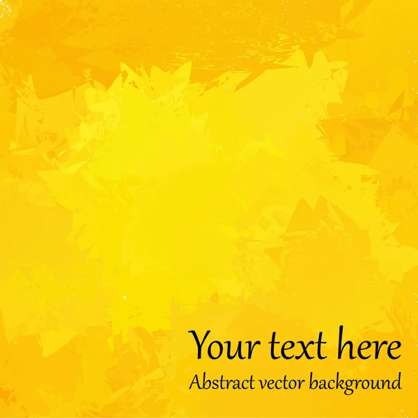 Brush painted yellow background — Stock Vector