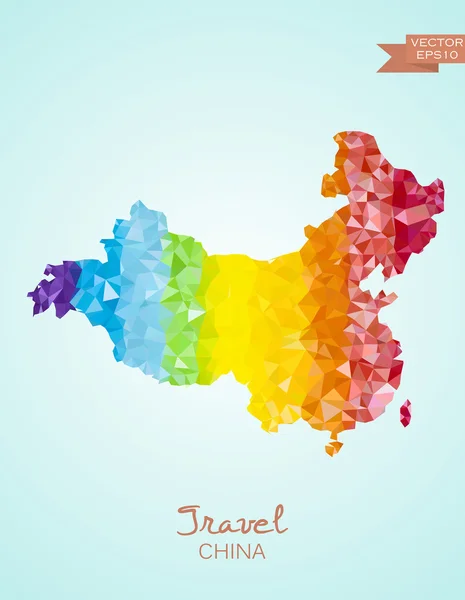 Çin Haritası düşük Poli