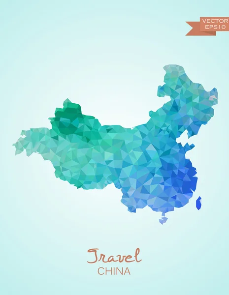 Çin Haritası düşük Poli