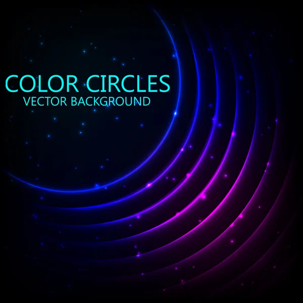 Glowing color circles — Stock Vector