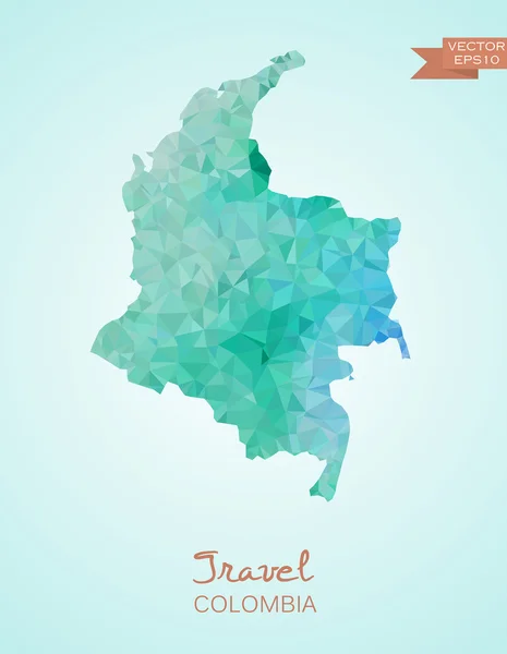 Kolombiya Haritası düşük Poli