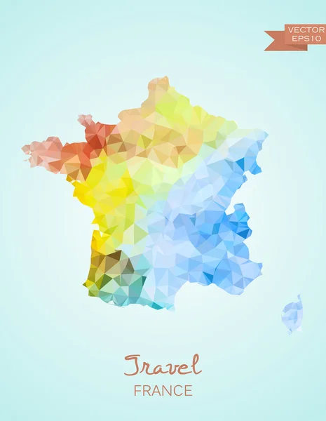 Fransa Haritası düşük Poli