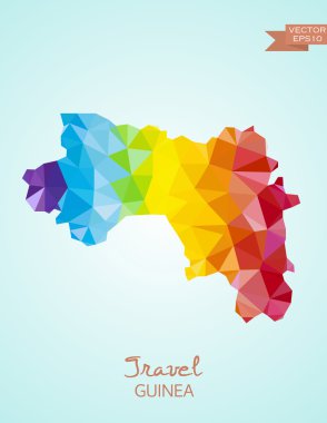 Düşük Poli Gine Haritası