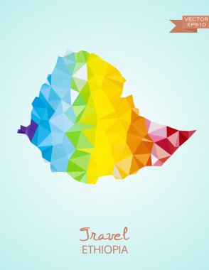 Etiyopya Haritası düşük Poli