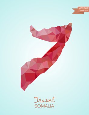 Somali Haritası düşük Poli