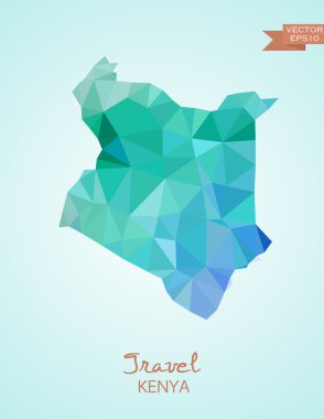 Düşük Poli harita Kenya