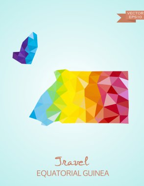 Ekvator Ginesi düşük Poli Haritası