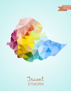 Etiyopya Haritası düşük Poli