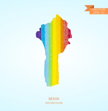 Benin Haritası suluboya kroki