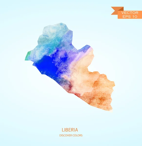 Watercolor Sketch of  Liberia — Stock Vector