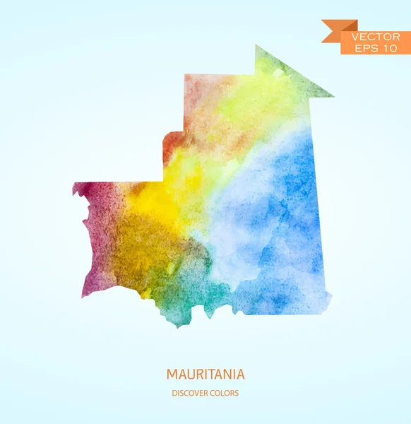 Acuarela Bosquejo de Mauritania — Vector de stock