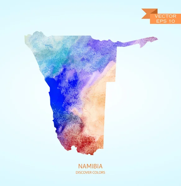 Acuarela Bosquejo de Namibia — Vector de stock