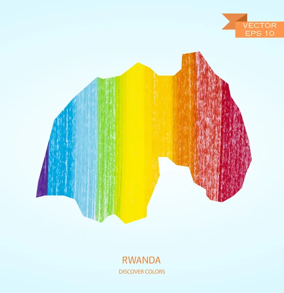Acuarela Bosquejo de Ruanda — Vector de stock