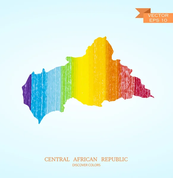 Mapa de República Centroafricana — Vector de stock