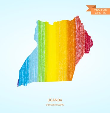uganda Haritası suluboya kroki