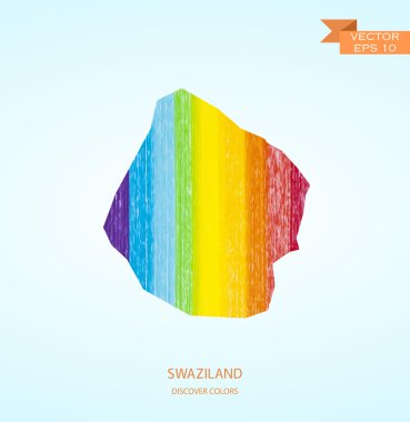 Svaziland Haritası suluboya kroki