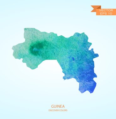 Gine Haritası suluboya kroki