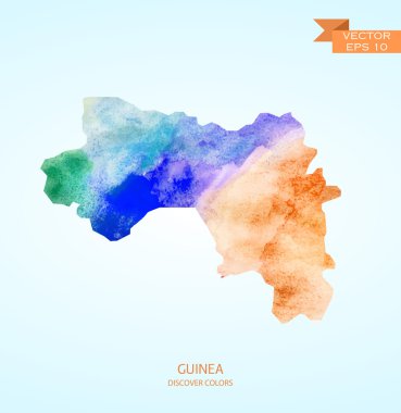 Gine Haritası suluboya kroki