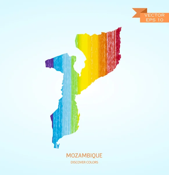 Aquarel schets van mozambique — Stockvector