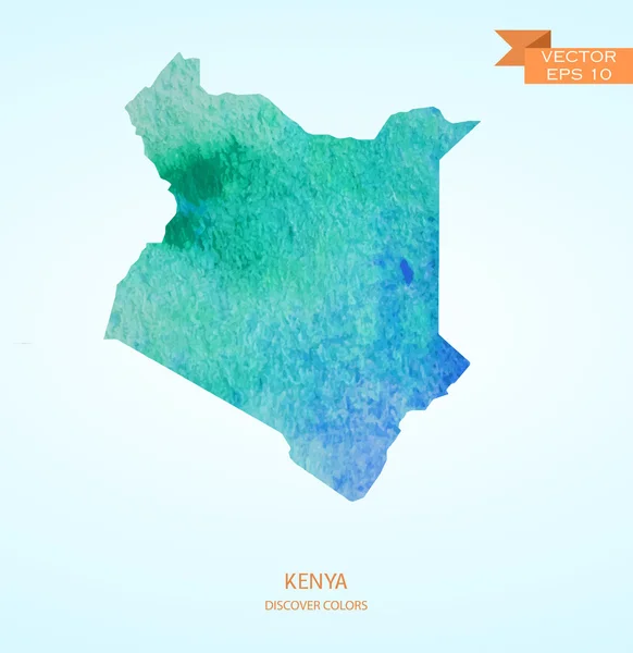 Acquerello Schizzo del Kenya — Vettoriale Stock
