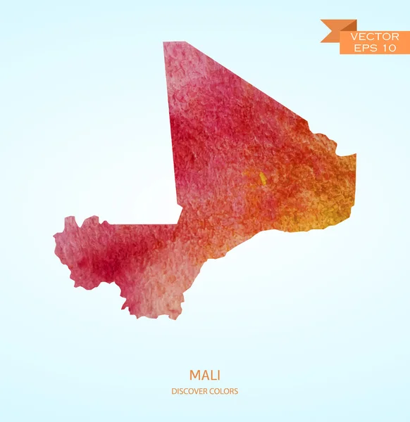 Croquis aquarelle du Mali — Image vectorielle