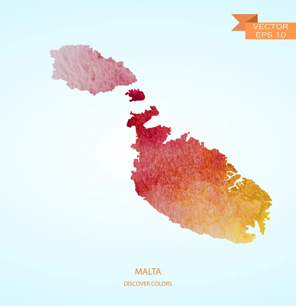 Acuarela Bosquejo de Malta — Vector de stock