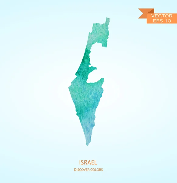 Aquarelle croquis carte de Israël — Image vectorielle