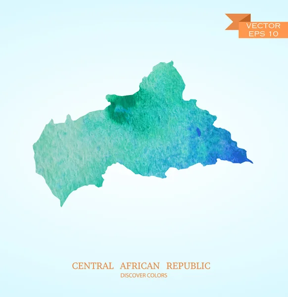 Karte der Zentralafrikanischen Republik — Stockvektor