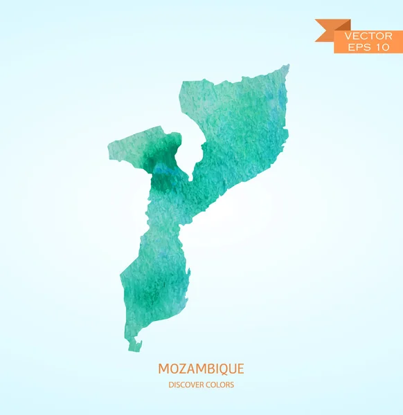 Aquarel schets van mozambique — Stockvector