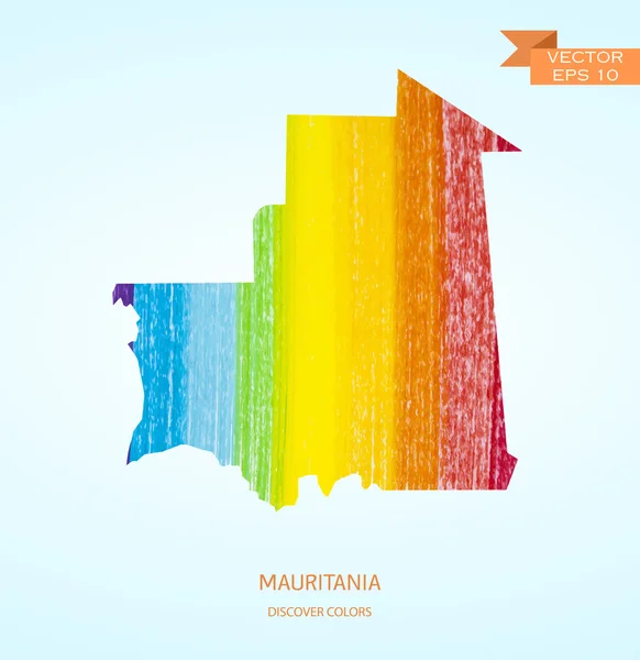 Watercolor Sketch of Mauritania — Stock Vector