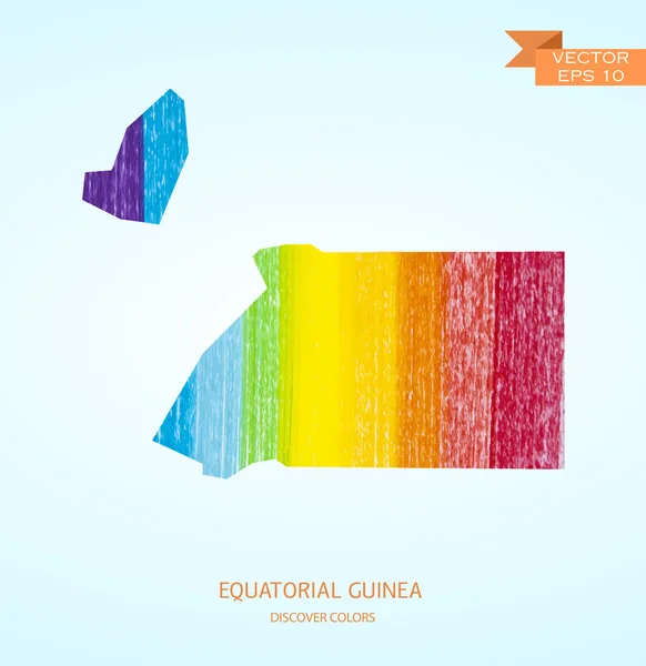 Watercolor sketch of Equatorial Guinea — Stockvector