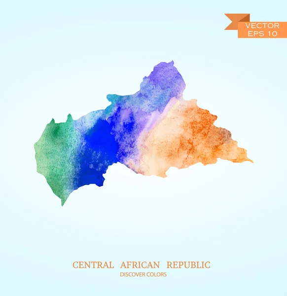 Mapa de República Centroafricana — Vector de stock