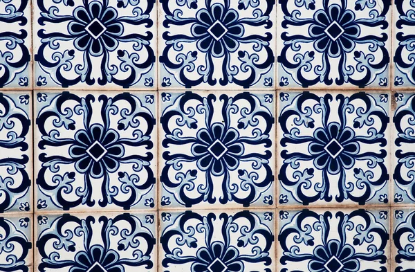 Vintage azulejos, traditional Portuguese tiles — Stock Photo, Image