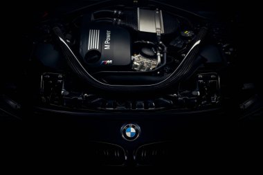 Katowice, Poland- 12.03.2016: Motor BMW M330 Jahre Edition - M3 üretiminin 30. yıldönümünü kutlamak için üretilen 500 araç. Motor R6, 450hp.