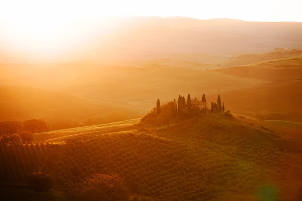 Campo Toscano, Paisagem italiana — Fotografia de Stock