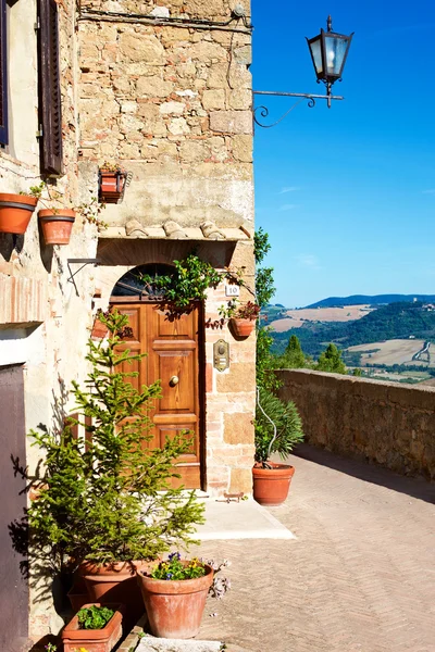 Casco antiguo Pienza, Toscana entre Siena y Roma — Foto de Stock